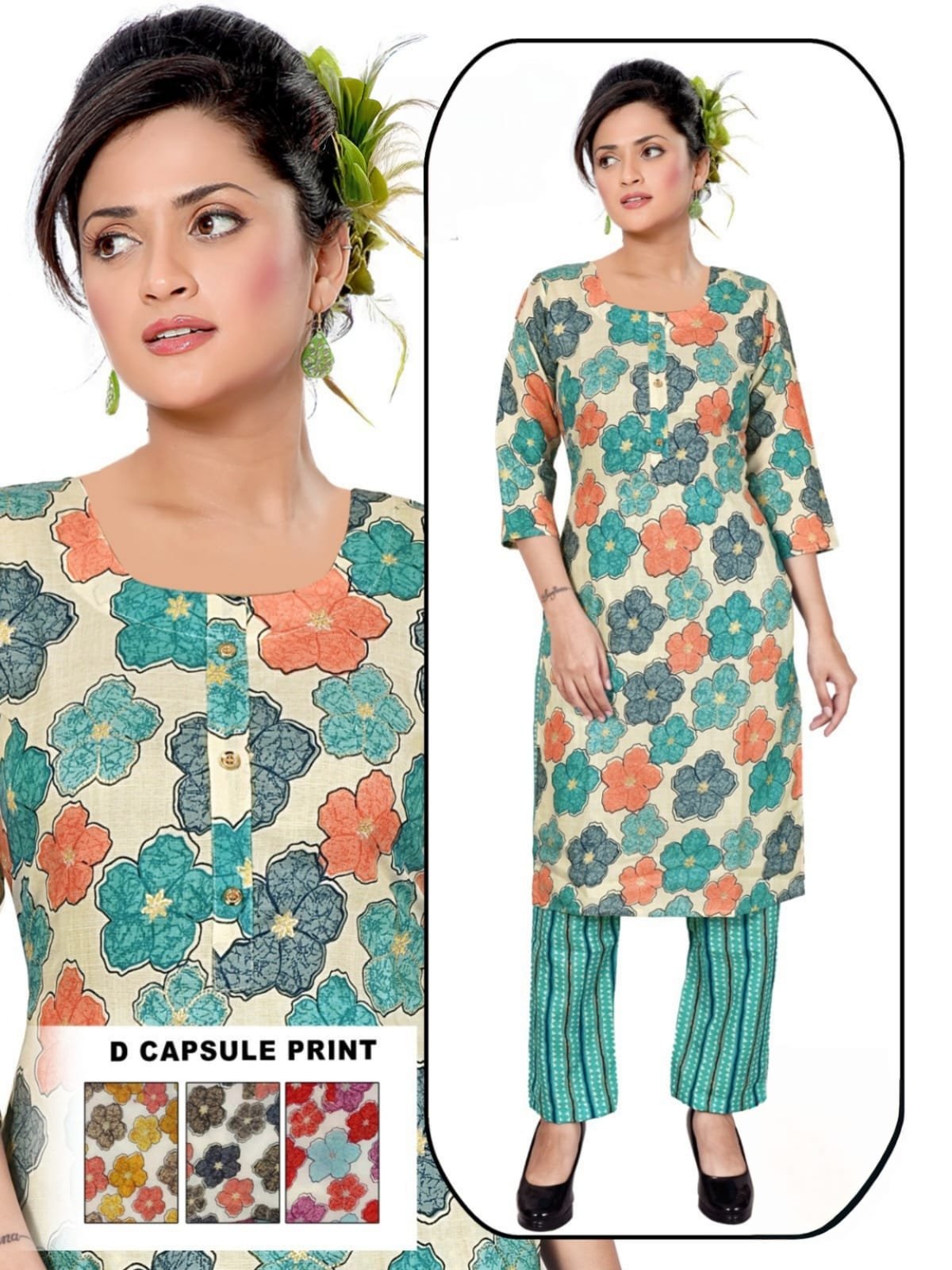 Stunning Design Kurti With Bottom
