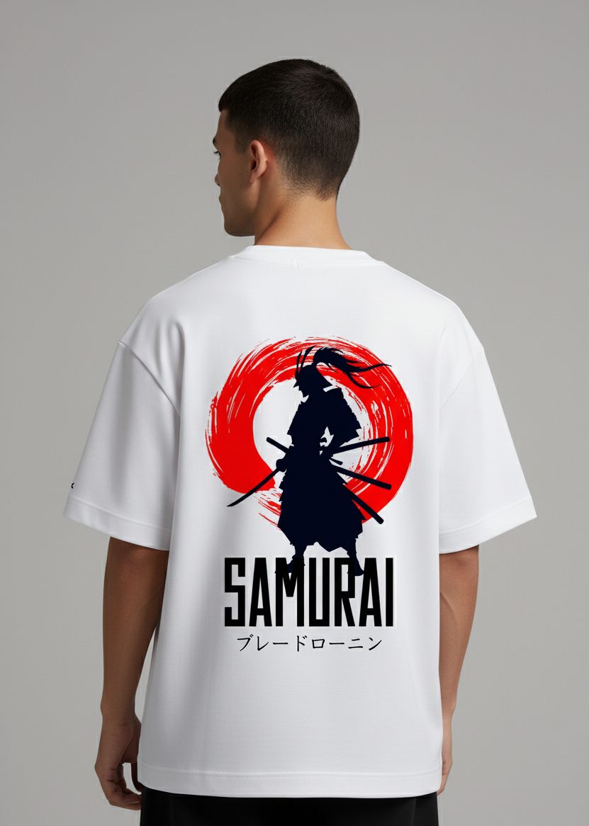 Tm Blood Moon Samurai Oversized T-shirt Visky (White)